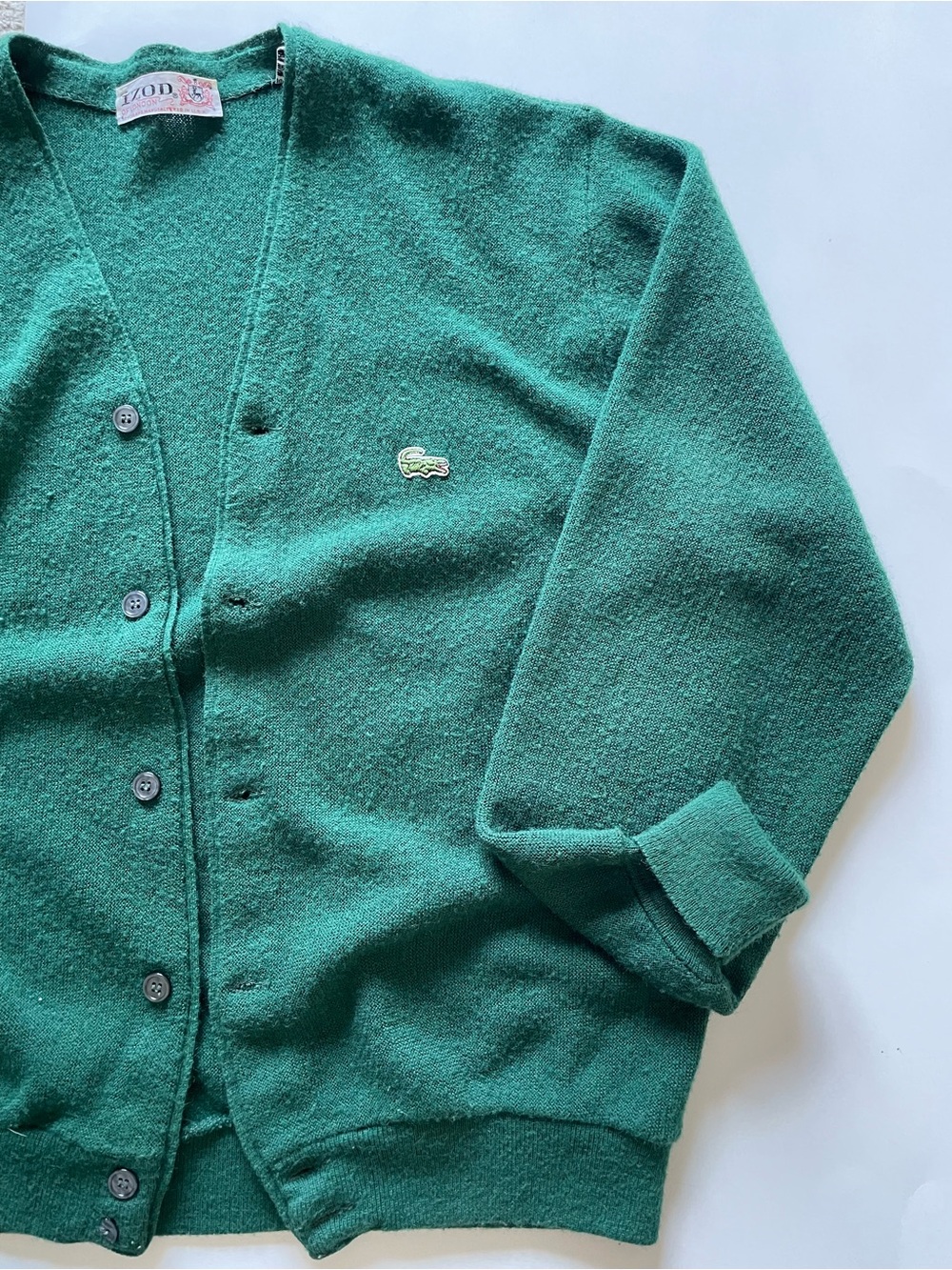 Vintage IZOD Lacoste Green Cardigan